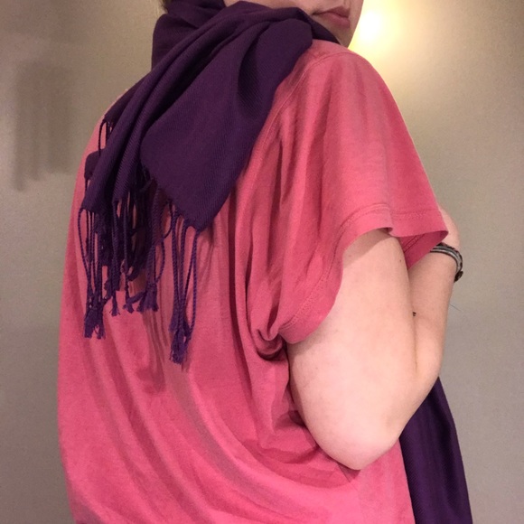 Silky Soft Purple Scarf - Picture 4 of 4